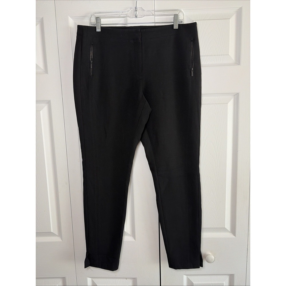 Classiques Entier Slim Ankle Pants Womens Size 12 Black Work Professional Luxe